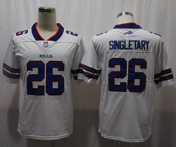 Men Buffalo Bills 26 Singletary White Vapor Untouchable Limited 2020 Player NFL Jersey
